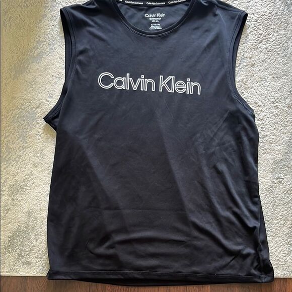 Calvin Klein Black Muscle Tee Sleeveless Top - Picture 1 of 1